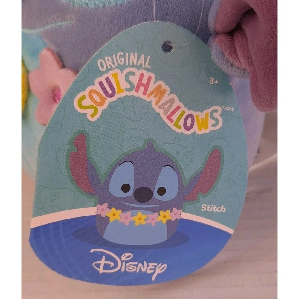 Squishmallows Disney STITCH Wearing Floral Lei Necklace 5